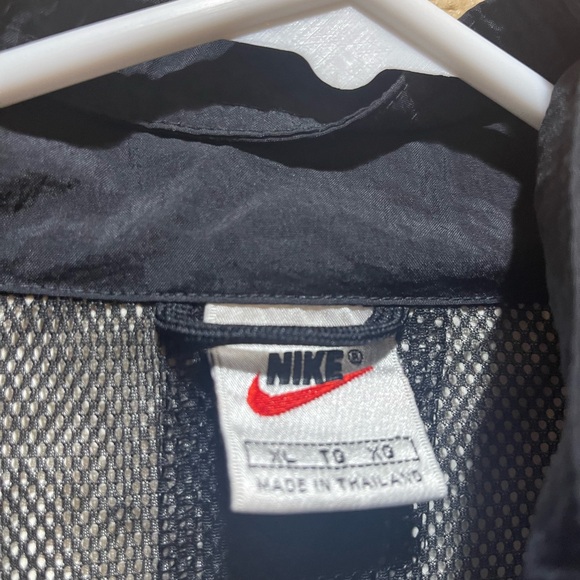 Vtg 90s Nike Center Swoosh Windbreaker Jacket 1/4 Zip Pullover Black Sz XL - Picture 5 of 10